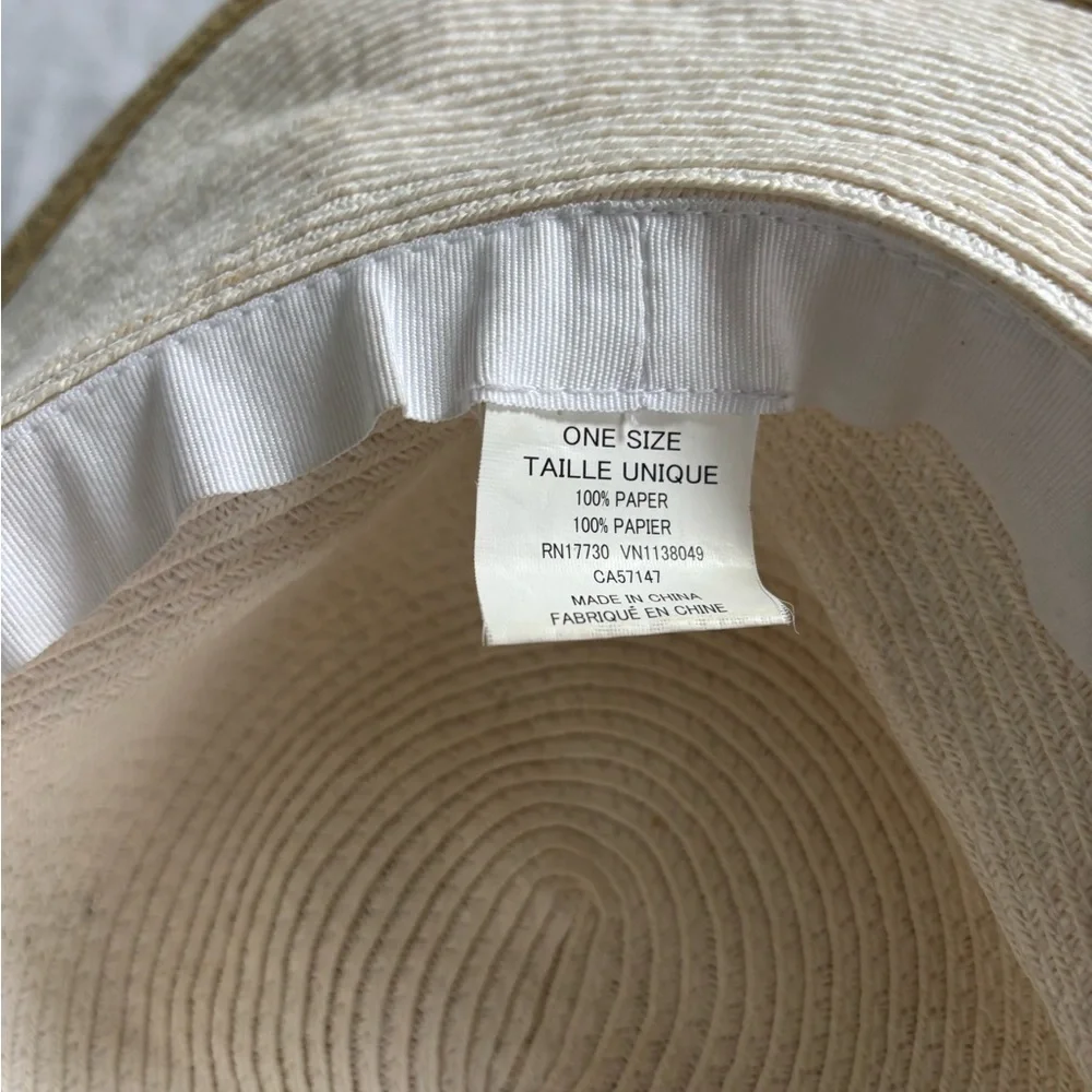 Beige Wide brimmed Floppy Sunhat